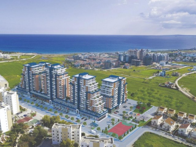 İskele Bölgesi Long Beach'te  Rezidans 1+1 Son Lüks Daireler Satılık