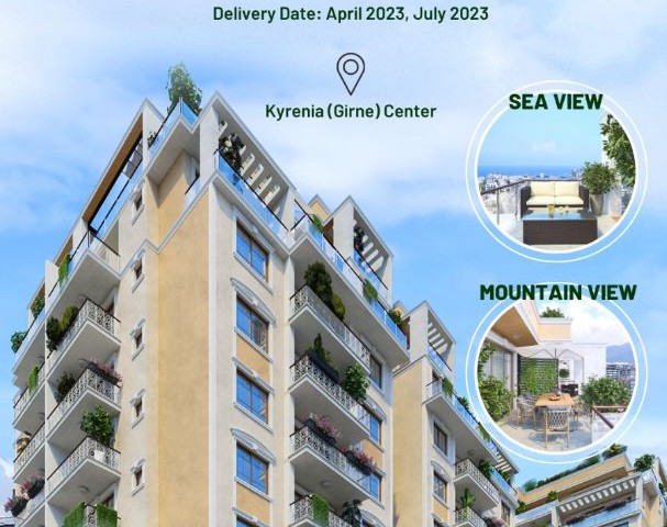 1+1, 2+1 and 3+1 Flats for Sale with a Magnificent Location and View in the Center of Kyrenia Region