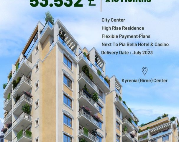 1+1, 2+1 and 3+1 Flats for Sale with a Magnificent Location and View in the Center of Kyrenia Region