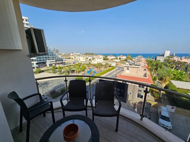 İskele Div. 2+1 Wohnung zu vermieten mit Meerblick im SeaShell Apartment