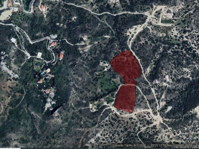 14 Acres of Land in a Magnificent Location in Kyrenia Kayalar Village for Sale