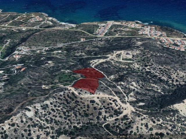 14 Acres of Land in a Magnificent Location in Kyrenia Kayalar Village for Sale