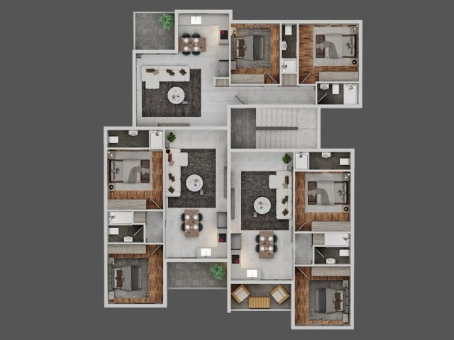 2+1 آپارتمان و پنت هاوس در موقعیتی باشکوه در منطقه گونیلی برای فروش
