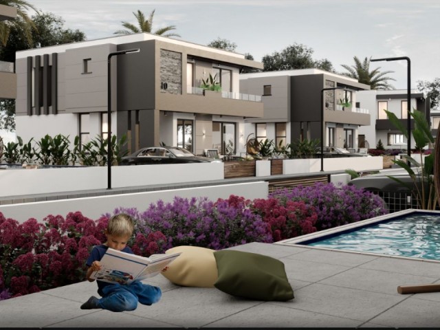 Poolvilla mit 4 Schlafzimmern und 400 m2 Grundstück in der Region Kyrenia Çatalköy zu verkaufen