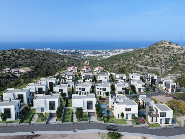 Luxusvillen mit Berg- und Meerblick, verflochten mit der Natur, zum Verkauf in der Region Kyrenia Karmi