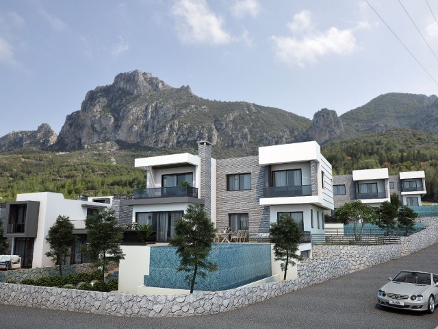 Роскошные виллы с видом на горы и море, переплетенные с природой, на продажу в регионе Кирения-Карми