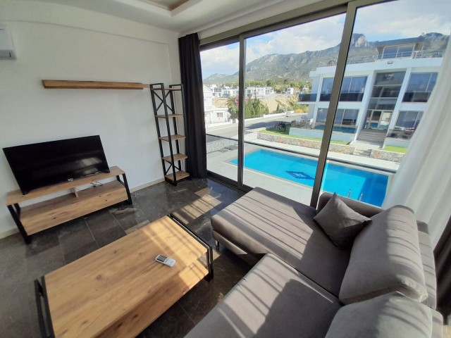 In Çatalköy, Girne, 90 m² Private Terrasse, 2+1 90 m², Möbliert 1. Stock