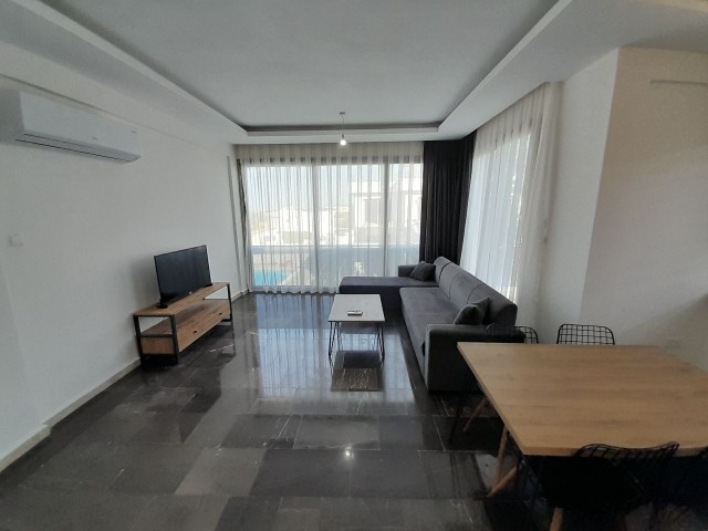 In a complex with 2 swimming pools, in Kyrenia Çatalköy, 90 m² Private Terrace, 2+1, Furnished 1st Floor