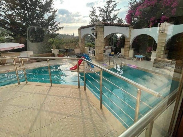 WE BRING LUXURY TO YOUR HOME..4 + 1 LUXURY VILLA FOR RENT IN BELLAPAIS DISTRICT, THE PEARL OF KYRENIA, WITH A GARDEN WITH A PRIVATE POOL, WITH FULL FURNITURE ** 