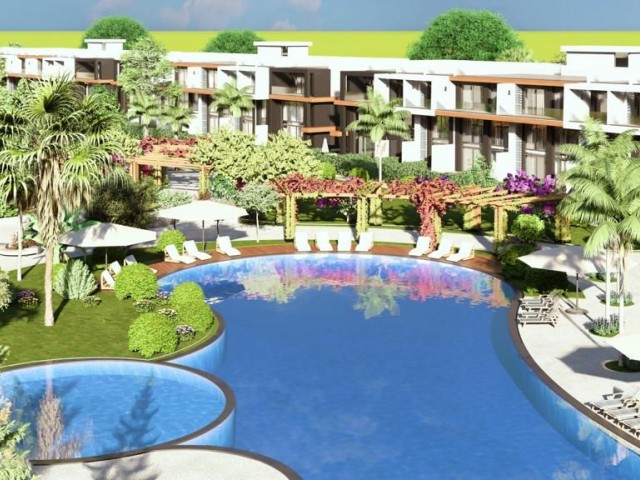 NORTH CYPRUS ; FLATS FOR SALE IN THE PROJECT PHASE IN İSKELE LONGBEACH AREA