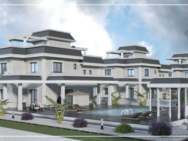 NORTH CYPRUS; FLATS AND VILLAS FOR SALE UNDER PROJECT PHASE IN İSKELE BOGAZ