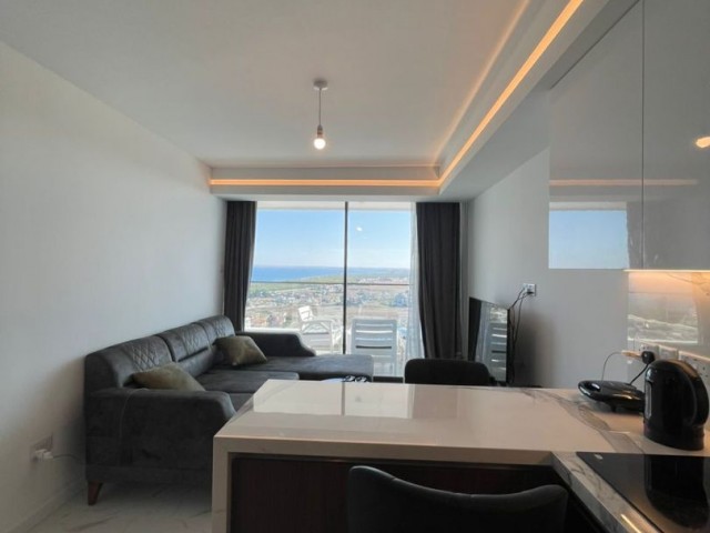 NORTH CYPRUS: 1+1 FURNISHED FLAT FOR RENT WITH SEA VIEW IN GRAND SAPPHİRE IN İSKELE LONG BEACH