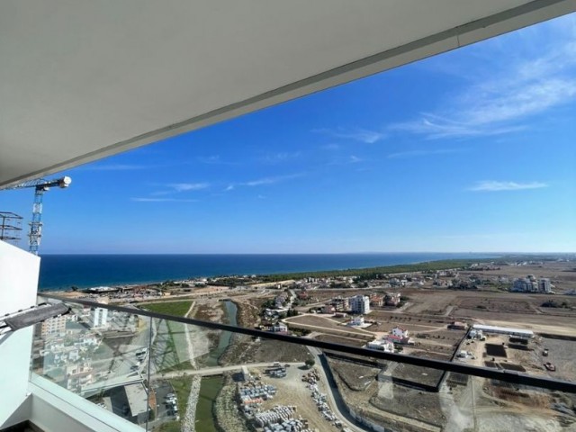 NORTH CYPRUS: 1+1 FURNISHED FLAT FOR RENT WITH SEA VIEW IN GRAND SAPPHİRE IN İSKELE LONG BEACH