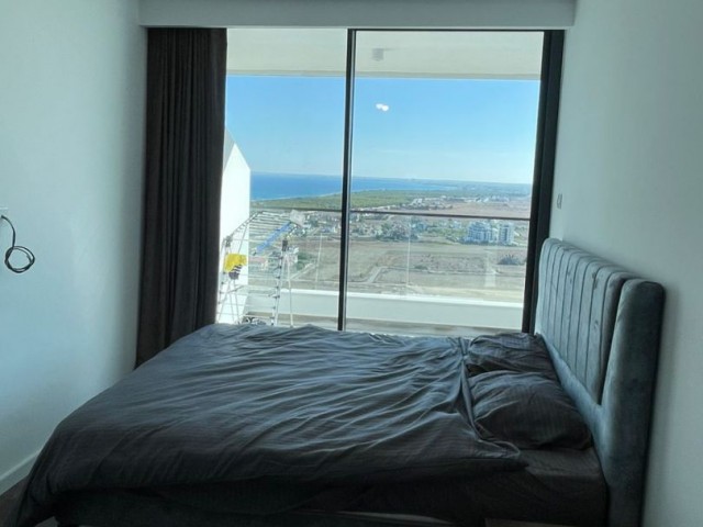 NORTH CYPRUS: 1+1 FURNISHED FLAT FOR RENT WITH SEA VIEW IN GRAND SAPPHİRE IN İSKELE LONG BEACH