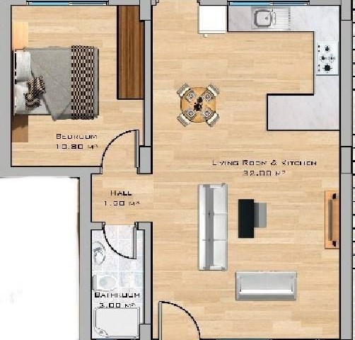 NORTH CYPRUS: GROUND FLOOR 2+1 FLAT FOR SALE IN A BEAUTIFUL SITE IN İSKELE BOGAZ