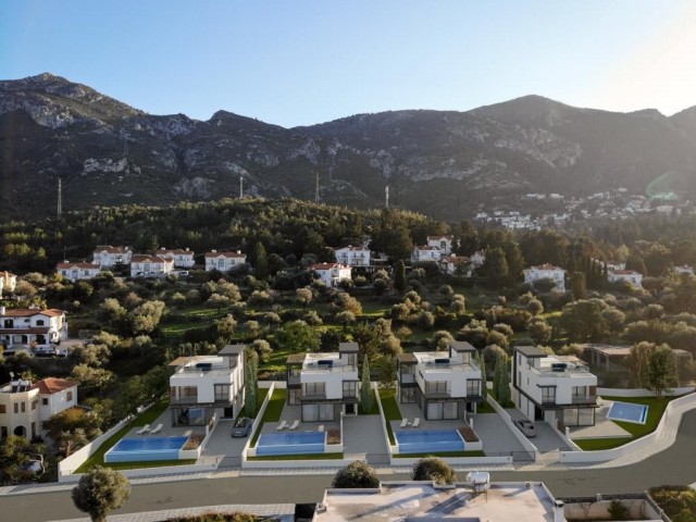 HERRLICHER BERG- UND MEERBLICK 4+1 VILLEN ZUM VERKAUF IN BELLAPAIS, KYRENIA!!