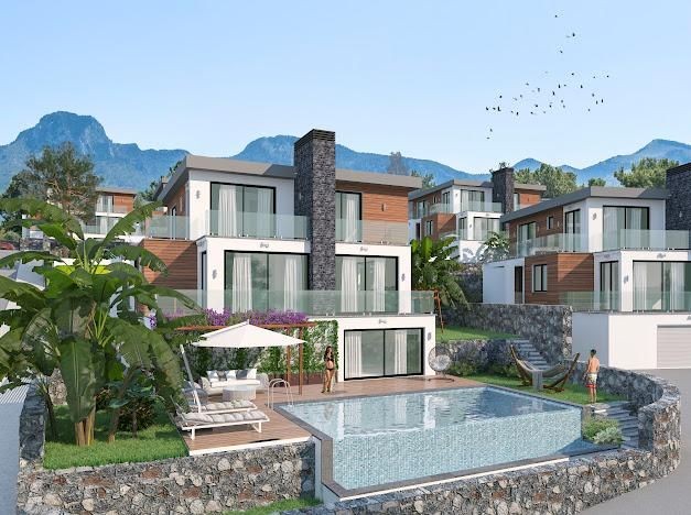 ULTRA-LUXURIÖSE 4+2-VILLA MIT MEERBLICK UND TÜRKISCHEM KOCHAN IN KYRENIA ÇATALKÖY !!