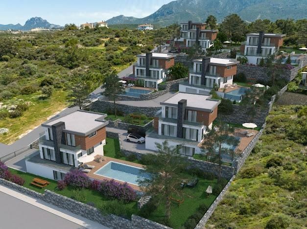 ULTRA LUXURIOUS SEA VIEW 4+2 VILLA WITH TURKISH KOCHAN IN KYRENIA ÇATALKÖY !!