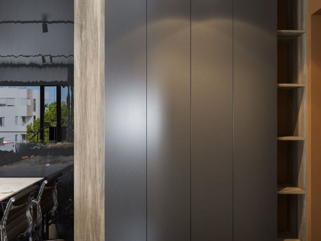 668"> Aluminum and glass main entrance door