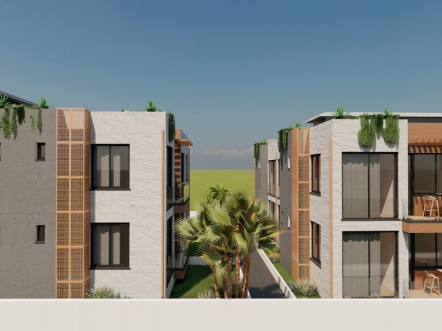 2+1 FLATS FOR SALE WITH GARDEN/TERRACE IN A SITE WITH POOL IN ALSANCAK, KYRENIA !!