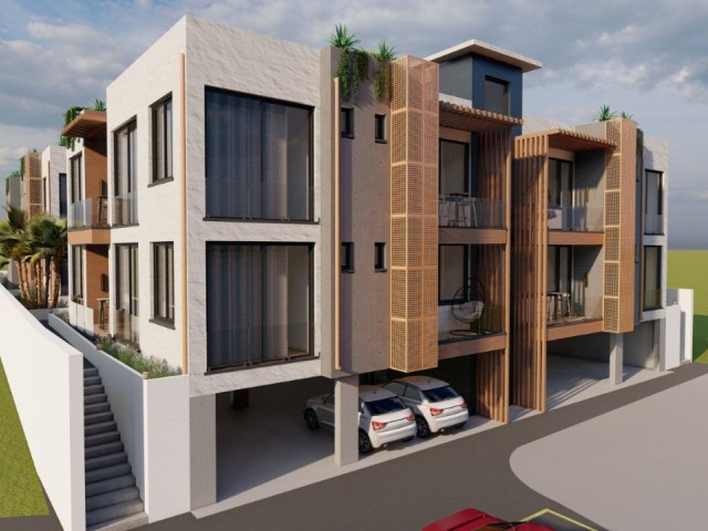 2+1 FLATS FOR SALE WITH GARDEN/TERRACE IN A SITE WITH POOL IN ALSANCAK, KYRENIA !!