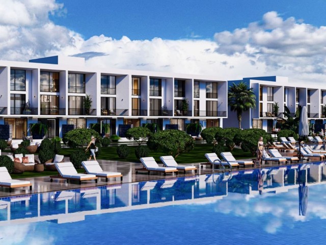 1+1,2+1,3+1 آپارتمان برای فروش در یک مجتمع لوکس در نزدیکی دریا در İSKELE BOGAZ!!