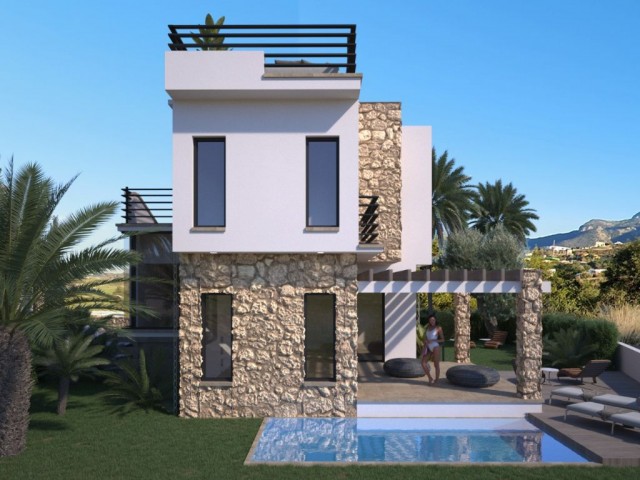 3+1 VILLAS FOR SALE IN KYRENIA LAPTA WITH 25% DOWN PAYMENT!!