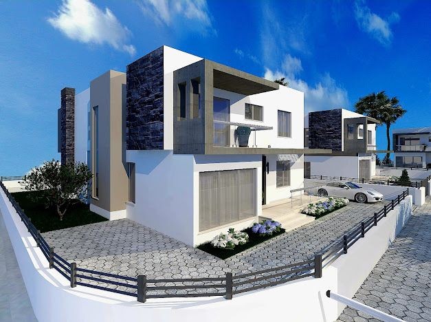 4+1 VILLA WITH MODERN DESIGN AND POOL FOR SALE IN GIRNE ÇATALKÖY FROM THE PROJECT!!