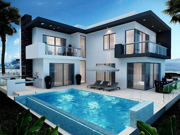 4+1 VILLA WITH MODERN DESIGN AND POOL FOR SALE IN GIRNE ÇATALKÖY FROM THE PROJECT!!