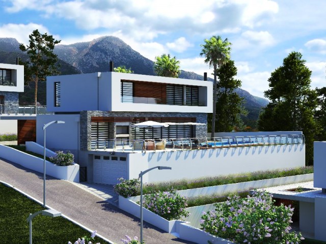 Fully Equipped 4+1 Villas for Sale in Kyrenia Bellapais with Spectacular Views 