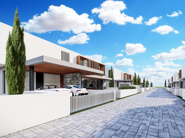 DIE GELEGENHEIT, EINE 4+1 MODERNE UND SIGNIERTE VILLA AUS EINEM PROJEKT MIT 35% ANZAHLUNG IN GİRNE OZANKÖY ZU BESITZEN