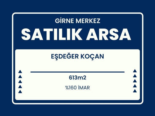 GİRNE MERKEZ COLONY OTEL YAKINI %160 İMARLI TİCARİ NİTELİKLİ  SATILIK ARSA