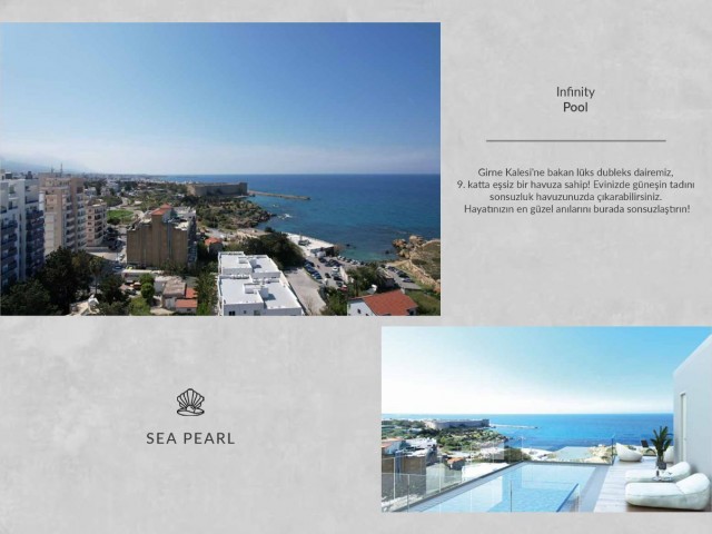 ENDLESS BLUE AND HISTORICAL PORT VIEW FLATS FOR SALE IN THE CENTER OF KYRENIA, 150 METERS FROM THE SEA (with 30% down payment)