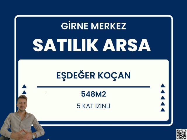 GİRNE MERKEZ NUSMAR MARKET BÖLGESİNDE 4 KAT İZİNLİ 12 DAİRELİK SATILIK ARSA