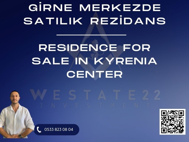 GİRNE MERKEZDE SATILIK  18 DAİRELİK  HER ŞEYİ İLE HAZIR SIFIR  REZİDANS