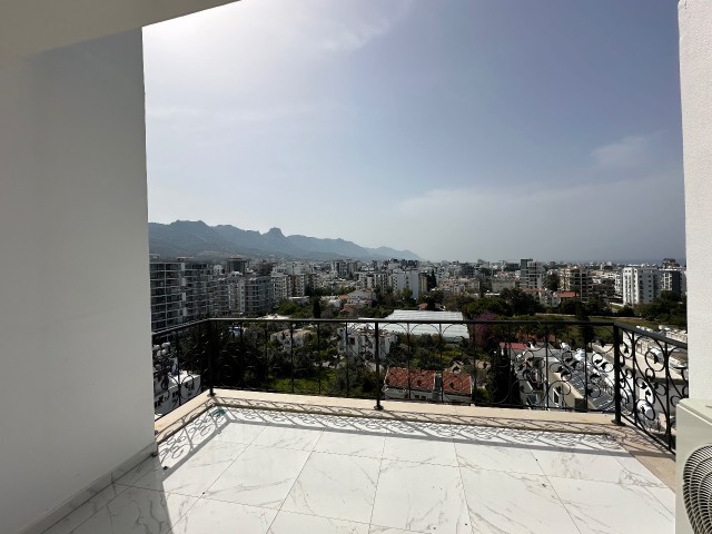 KYRENIA CENTER 9TH FLOOR 3+1 FLAT FOR RENT WITH PANORAMIC MOUNTAIN AND SEA VIEW