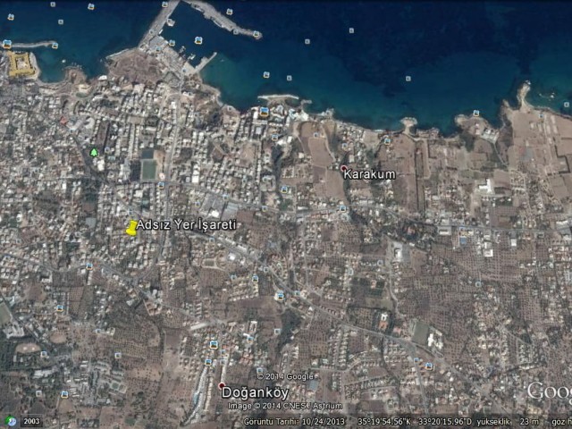 A deconstructed Turkish-made land plot in the center of Kyrenia ** 