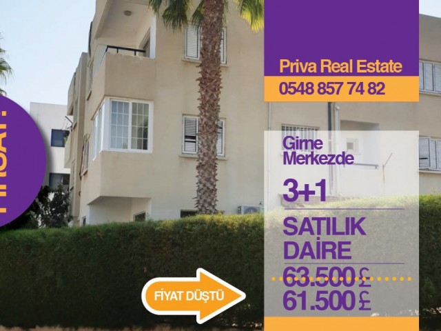 KIBRIS GİRNE MERKEZ'DE 3+1 SATILIK DAİRE