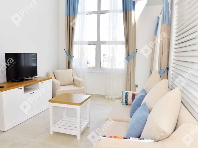 Kyrenia,Alsancak Flat For Rent 1+1 Dupleks, Common Pool, Close To Beaches