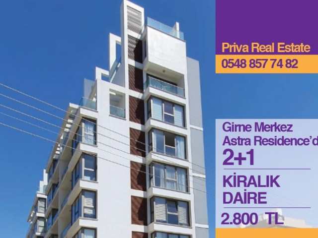 GİRNE MERKEZ ASTRA RESİDENCE'TA KİRALIK DAİRE