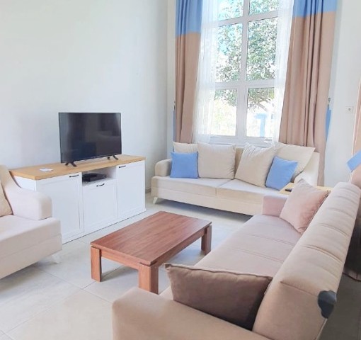 KYRENIA, ALSANCAK, FLAT FOR RENT 1 +1 DUPLEX APARTMENT, IN A SITE WITH A COMMON POOL 