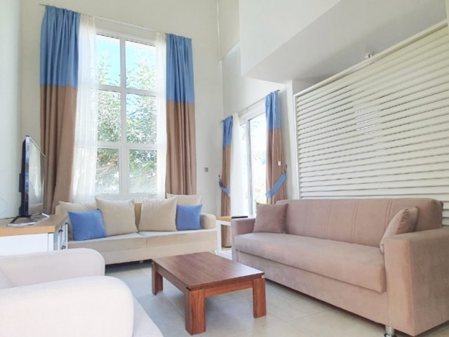 KYRENIA, ALSANCAK, FLAT FOR RENT 1 +1 DUPLEX APARTMENT, IN A SITE WITH A COMMON POOL 