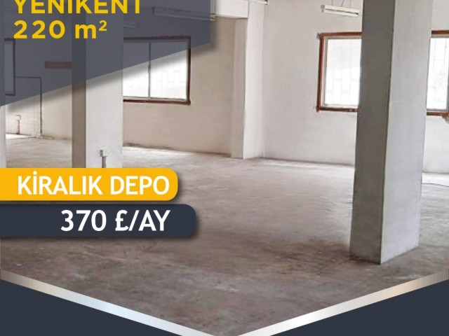 LEFKOŞA YENİKENT 'TE KİRALIK DEPO 220M2