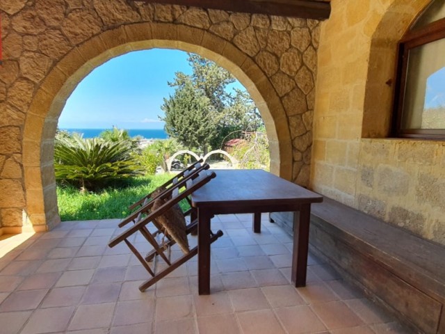 KYRENIA VILLA FOR RENT 3+1, SAME NECAT BRITISH SCHOOL, PRIVATE POOL, HEATER, SEA VIEW STONE HOUSE