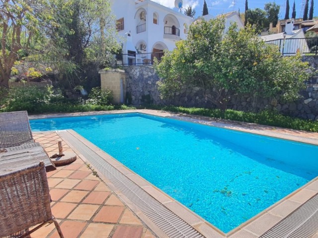 KYRENIA VILLA FOR RENT 3+1, SAME NECAT BRITISH SCHOOL, PRIVATE POOL, HEATER, SEA VIEW STONE HOUSE