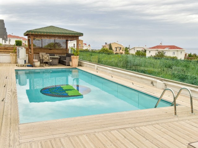 Zypern Kyrenia Alsancak TA 3 + 1 VILLA mit Meerblick, Privater Pool, 220m2 Möbliert ** 