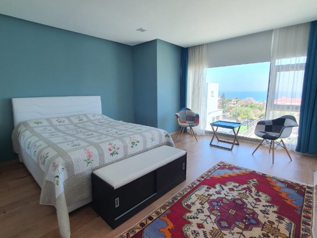 NORTH CYPRUS KYRENİA GİRNE ALSANCAK AREA, 4+1 VILLA WITH SEA VIEW, PRIVATE POOL, FULLY FURNISHED