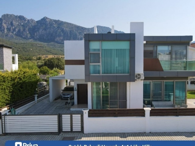 NORTH CYPRUS KYRENİA GİRNE ALSANCAK AREA, 4+1 VILLA WITH SEA VIEW, PRIVATE POOL, FULLY FURNISHED