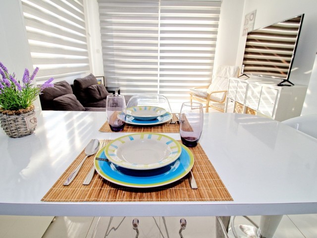 ALSANCAK ESCAPE HOMES SITE 1+1 FURNISHED APARTMENT FOR RENT, WITH SHARED POOL, CLOSE TO THE SEA ** 