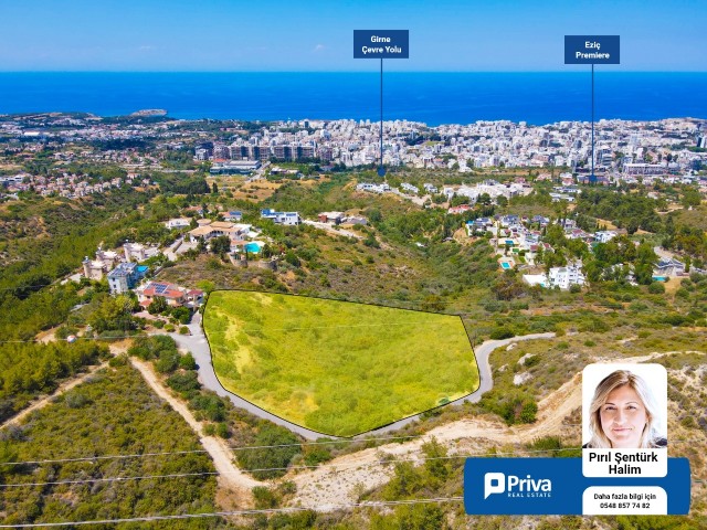 Cyprus Kyrenia, 9 Acres of Land in Upper Kyrenia, With a Magnificent Sea View, Kyrenia is At Your Fe